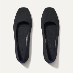 Rothy's The Max Square Toe Knit Black Flats Women's Size US 10